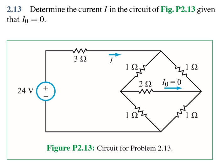 Solved 2.13 Determine the current I in the circuit of Fig. | Chegg.com