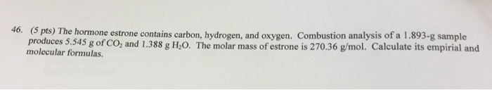 Solved 46 5 Pts The Hormone Estrone Contains Carbon 7334