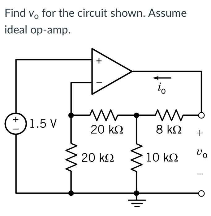 Solved Find Ve For The Circuit Shown. Assume Ideal Op-amp. + | Chegg.com