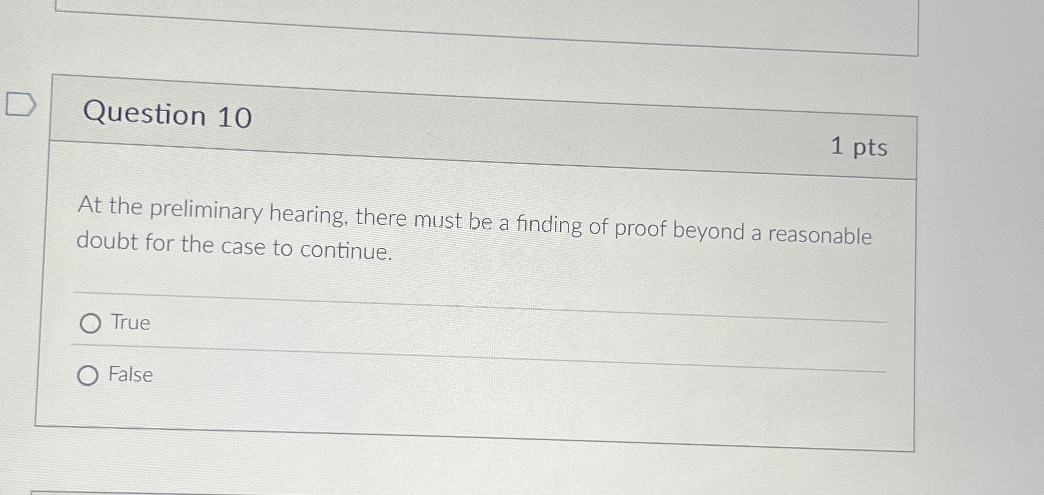 Solved Question 101 ﻿ptsAt the preliminary hearing, there | Chegg.com