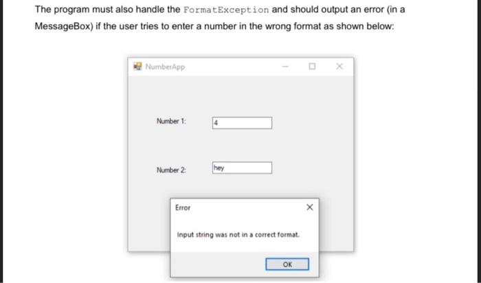 Solved Develop a C# program using Visual Studio that has the | Chegg.com