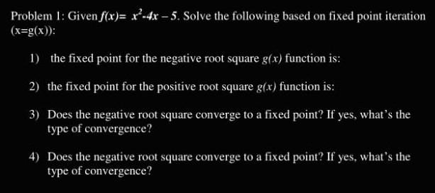 Solved Problem 1: Given F(x)= X2-4x - 5. Solve The Following | Chegg.com