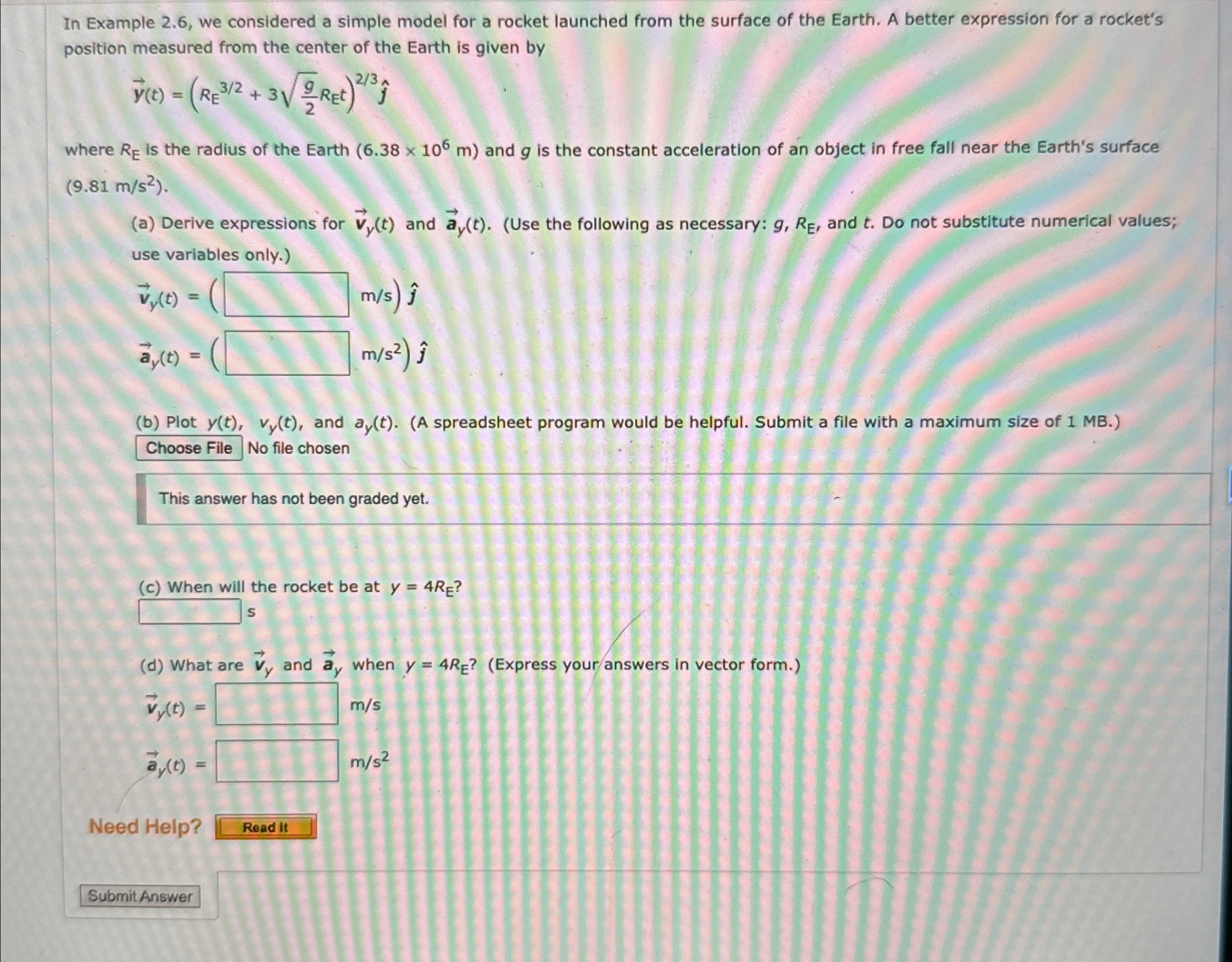 Solved In Example 2.6, ﻿we considered a simple model for a | Chegg.com