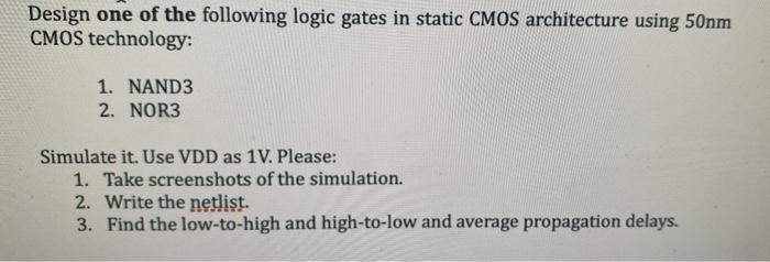 Solved explain the netlist part clearly please | Chegg.com