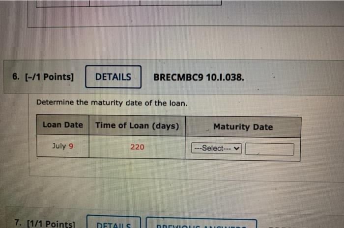 solved-determine-the-maturity-date-of-the-loan-loan-date-chegg