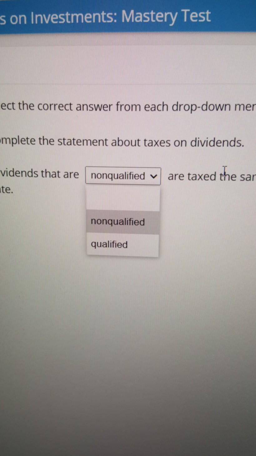 Solved Select The Correct Answer From Each Drop-down Menu. | Chegg.com