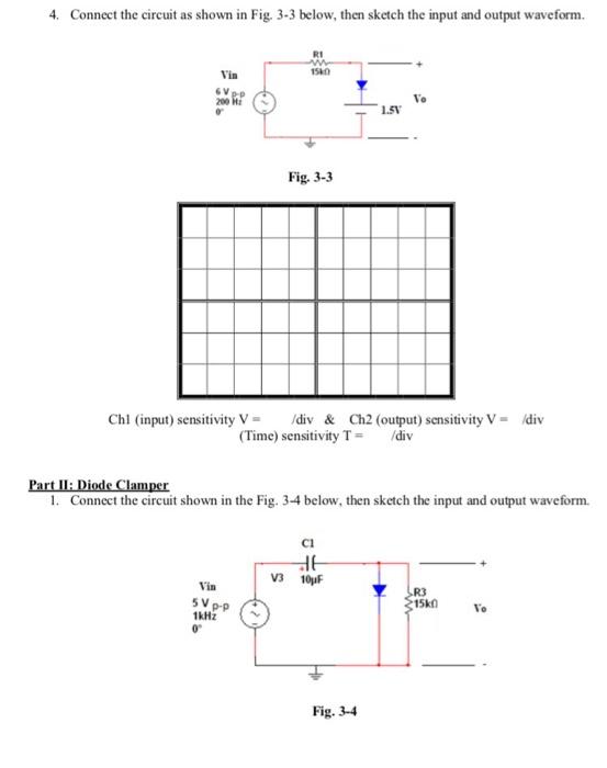 Solved Experiment 3 The Diode Clipper and Clamper