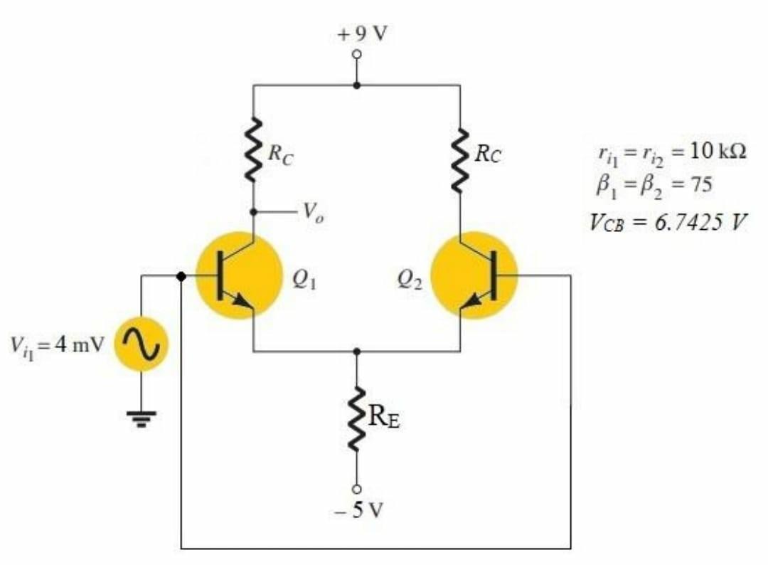 Solved BJT Amplifier Circuit Given On The Side' Output By | Chegg.com