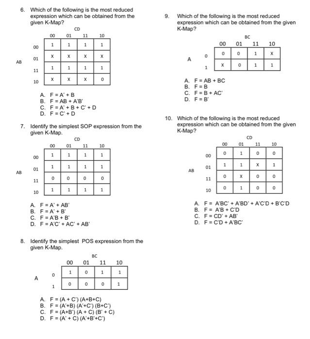 Solved 6. Which of the following is the most reduced | Chegg.com
