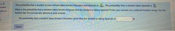 Solved 7 ont out The probability that a student at your | Chegg.com