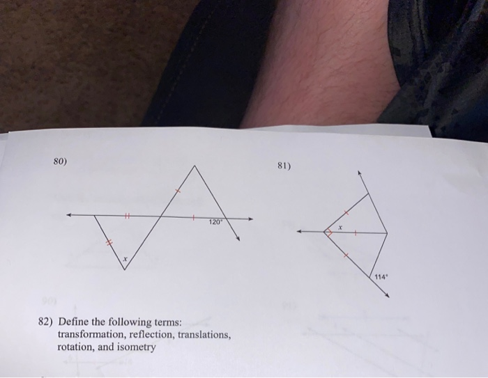 Solved 74-77 determine if the 2 triangles are congruent. if | Chegg.com