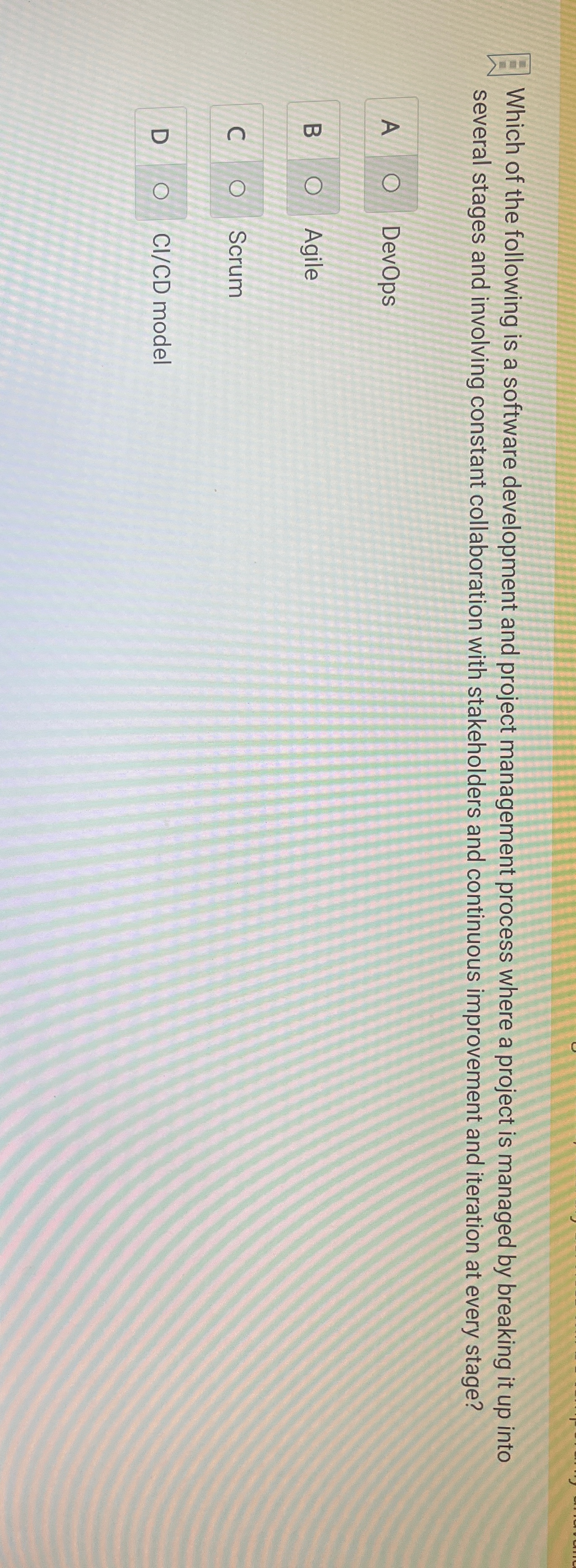 Solved Which of the following is a software development and | Chegg.com