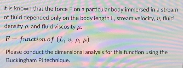 Solved It is known that the force F on a particular body | Chegg.com
