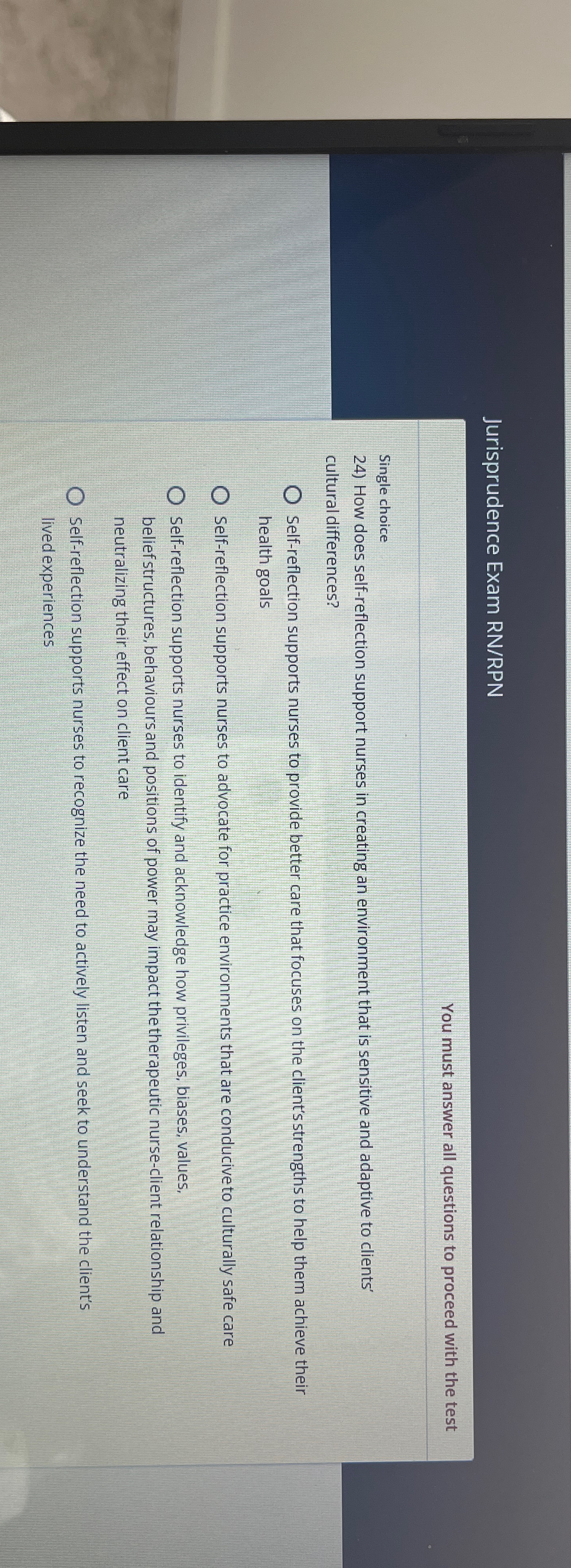Solved Jurisprudence Exam RN/RPNYou must answer all | Chegg.com