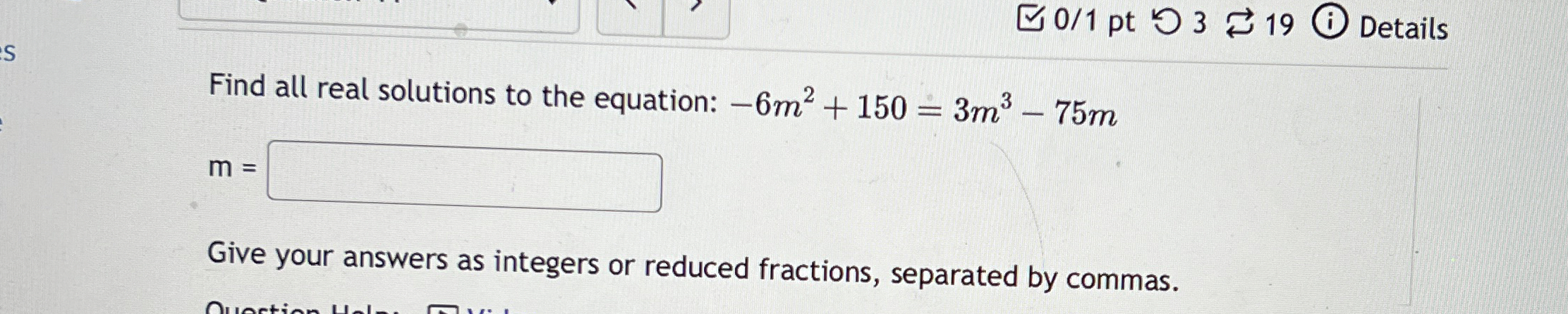 Solved Find all real solutions to the equation: | Chegg.com