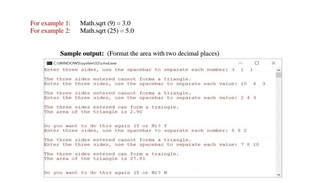 Solved 1. Validating Triangles (Use the posted Quadratic  Chegg.com