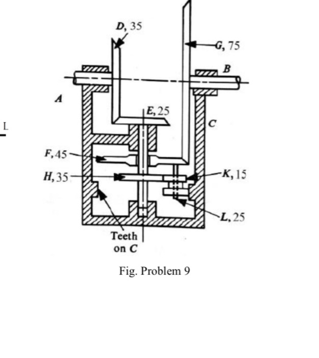 Solved 9. In the gear train shown on Fig P9, A is the | Chegg.com