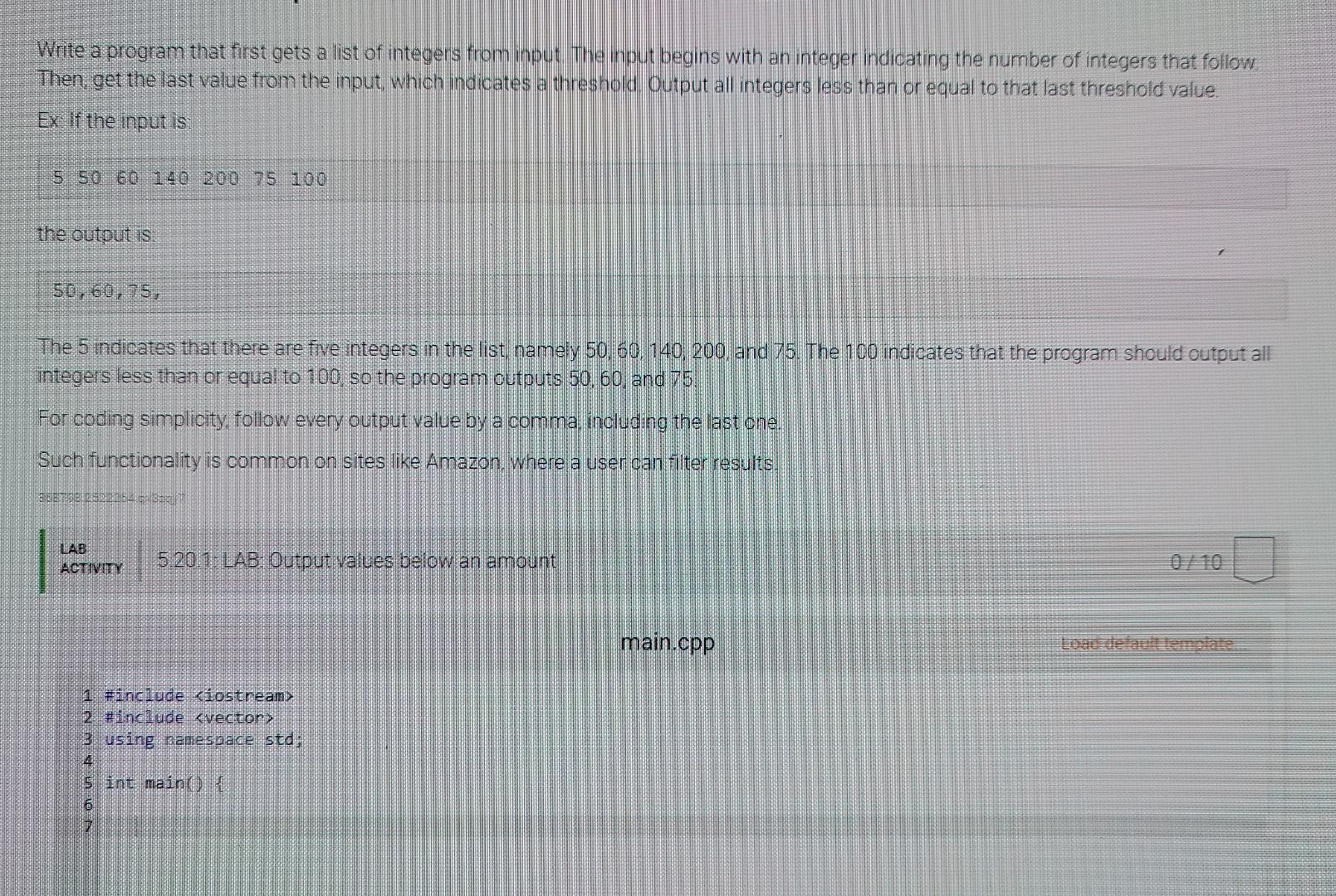 Solved Write a program that first gets a list of integers | Chegg.com