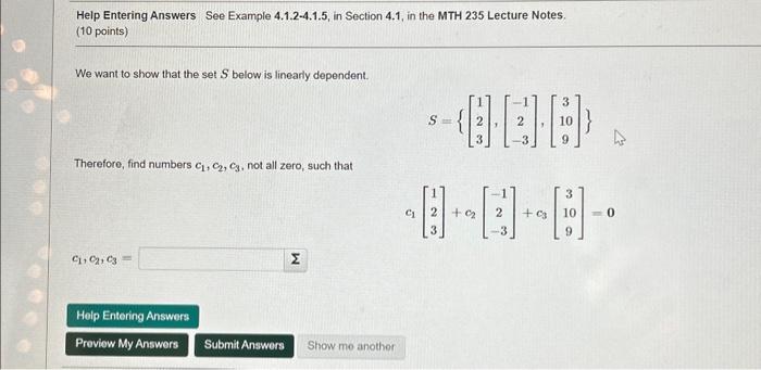 Solved Help Entering Answers See Example 4.1.2-4.1.5, in | Chegg.com