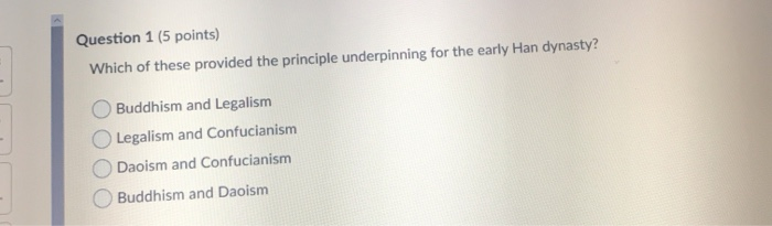 Solved Question 1 (5 points) Which of these provided the | Chegg.com