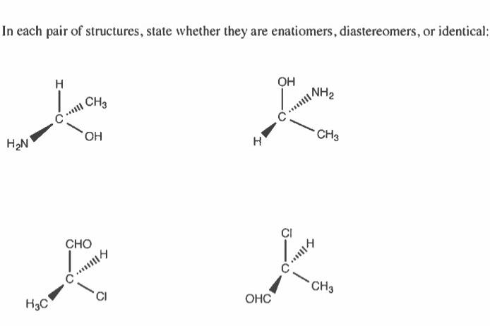 Solved In each pair of structures, state whether they are | Chegg.com