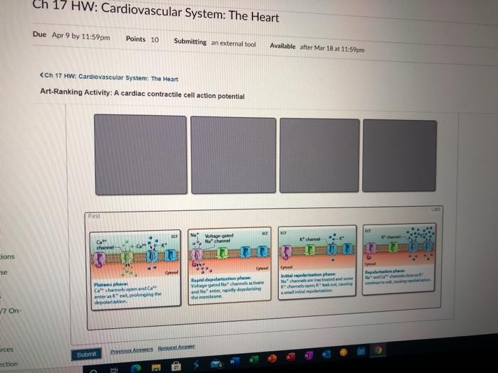 Solved Ch 17 HW: Cardiovascular System: The Heart Due Apr 9 | Chegg.com