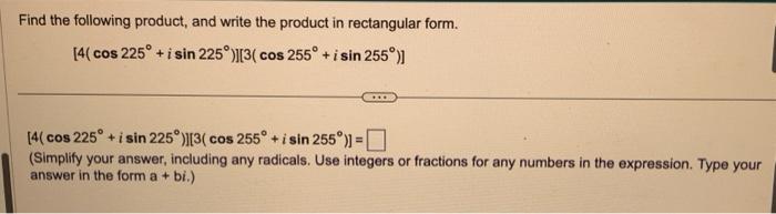 Solved Find the following product, and write the product in | Chegg.com