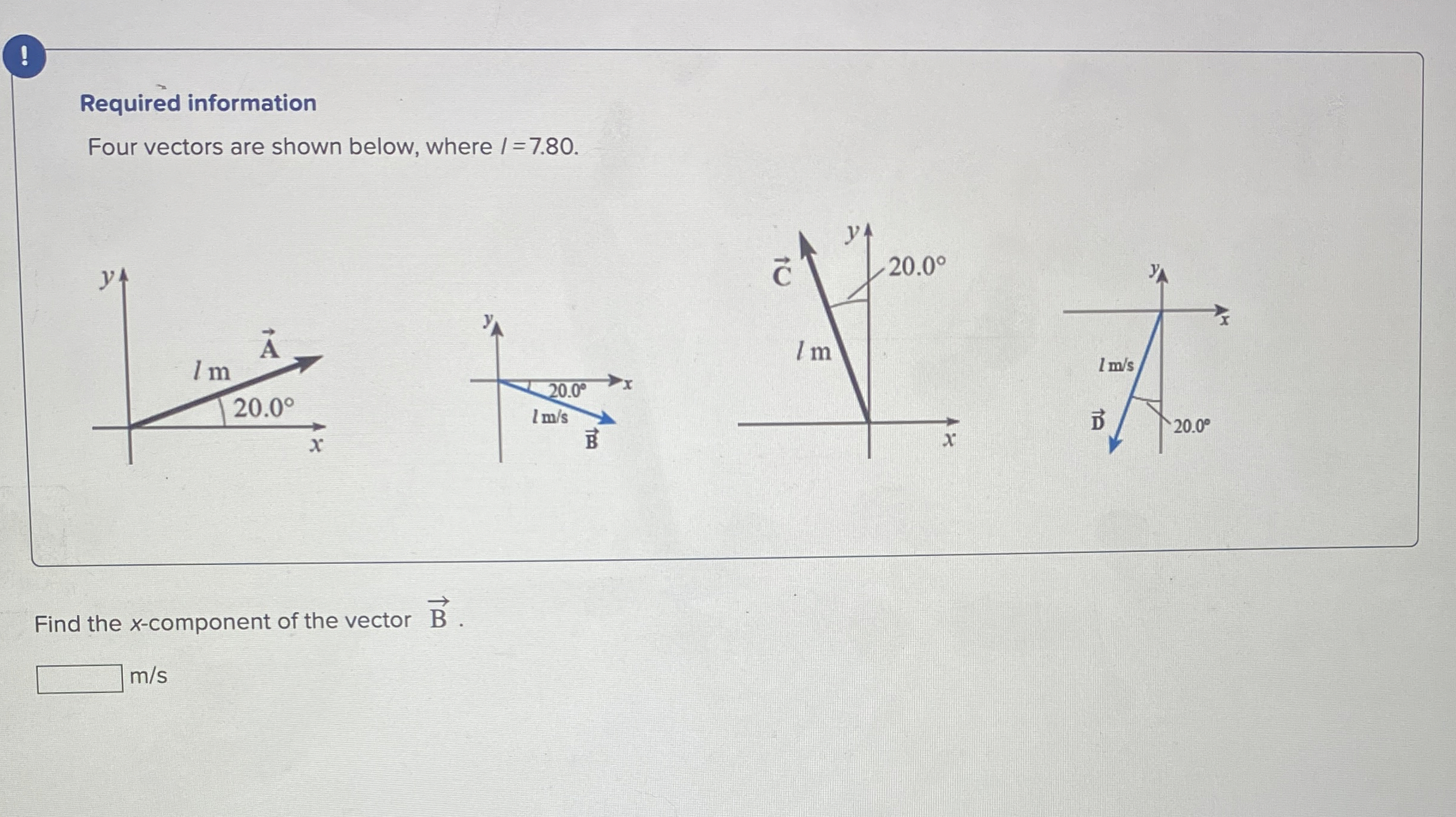 Solved Required informationFour vectors are shown below, | Chegg.com