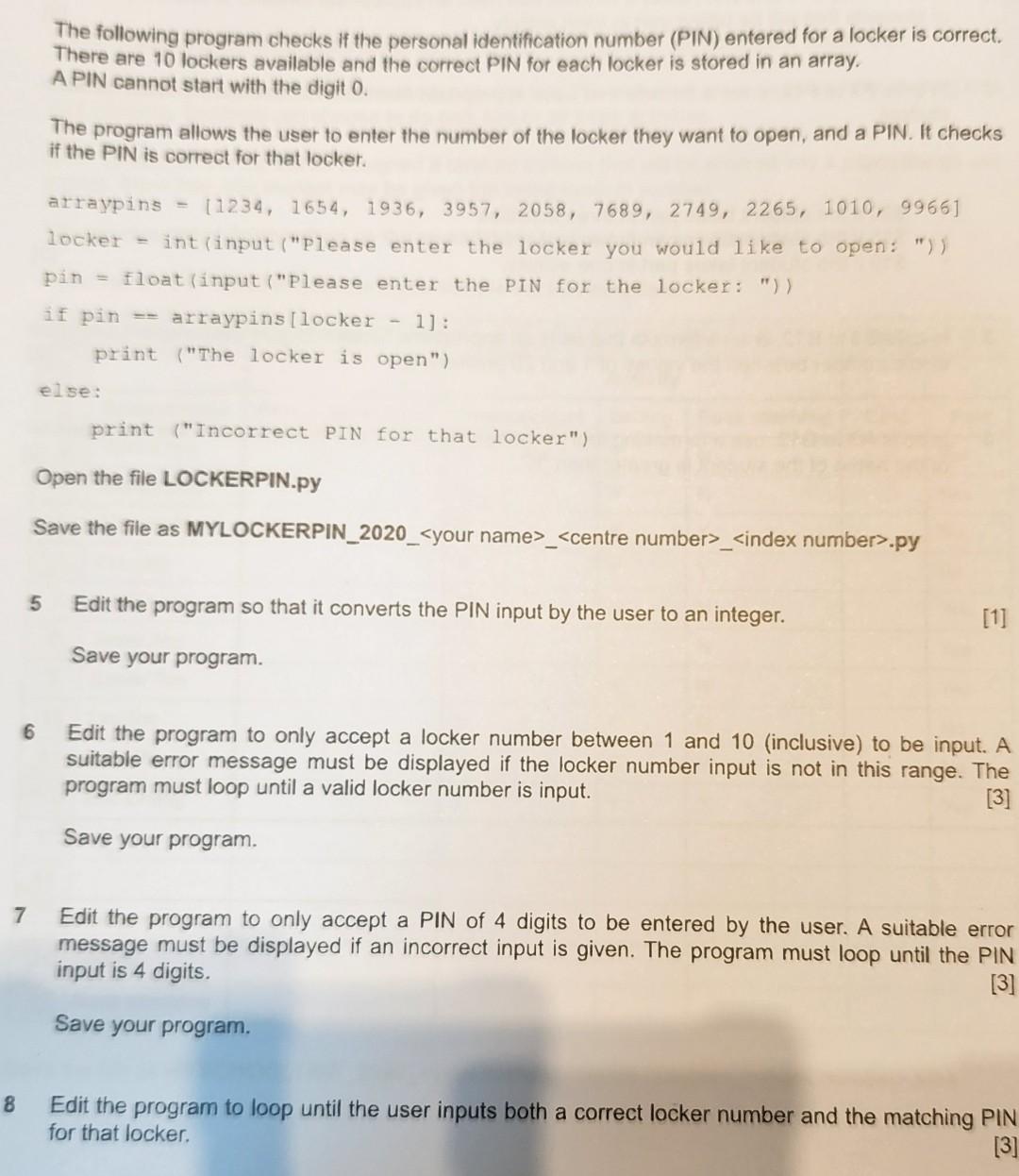 Solved The following program checks if the personal | Chegg.com
