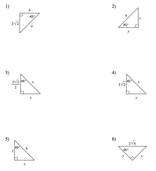 Solved The 30 60 90 Triangle And The 45 45 50 Triangle Are Chegg Com