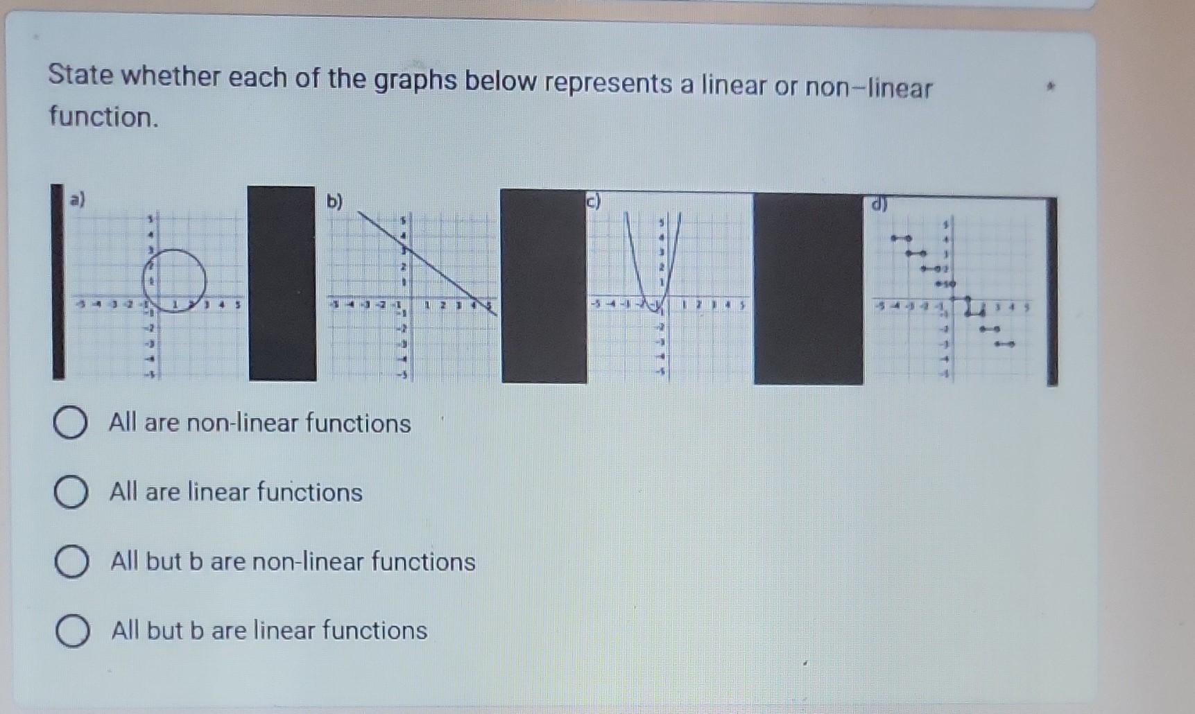 Solved State whether each of the graphs below represents a | Chegg.com