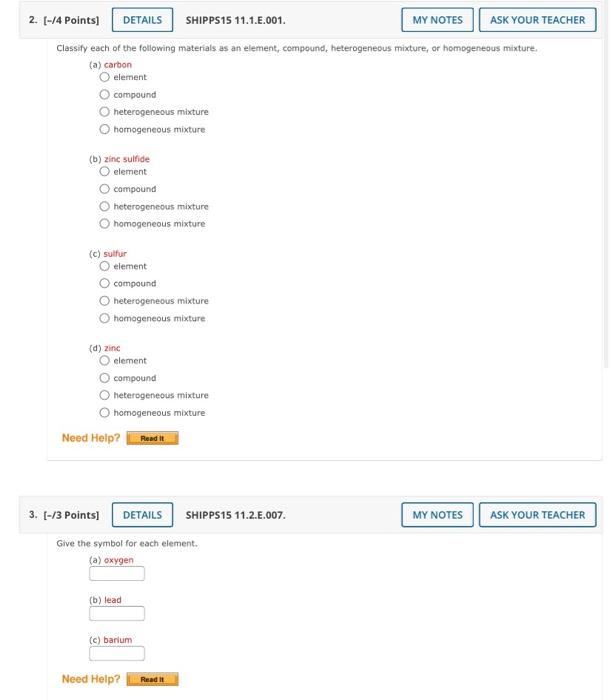Solved Classify each of the following materials as an | Chegg.com