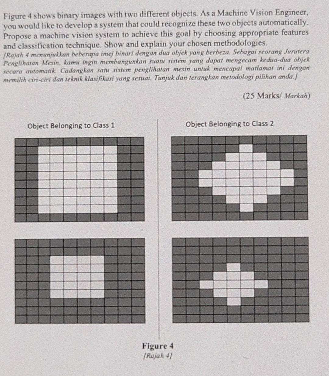 Solved Figure 4 shows binary images with two different | Chegg.com