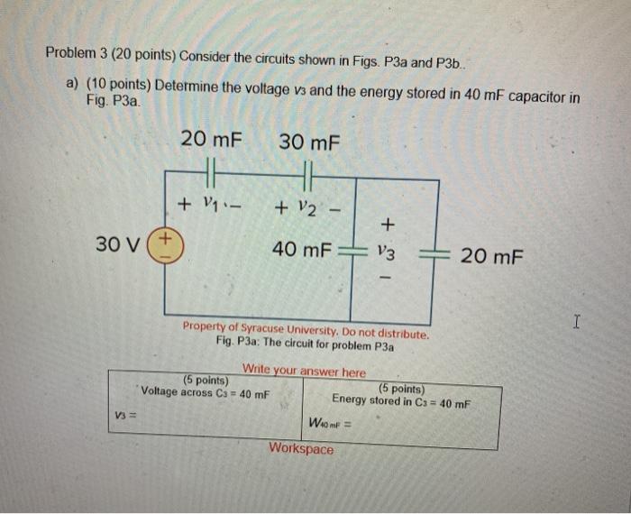 Solved Problem 3 (20 points) Consider the circuits shown in | Chegg.com