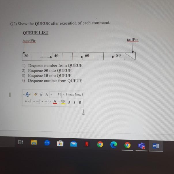 Solved Q1) Show the STACK after execution of each command. | Chegg.com