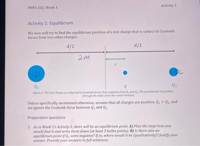 Solved We now will try to find the equilibrium position of a | Chegg.com