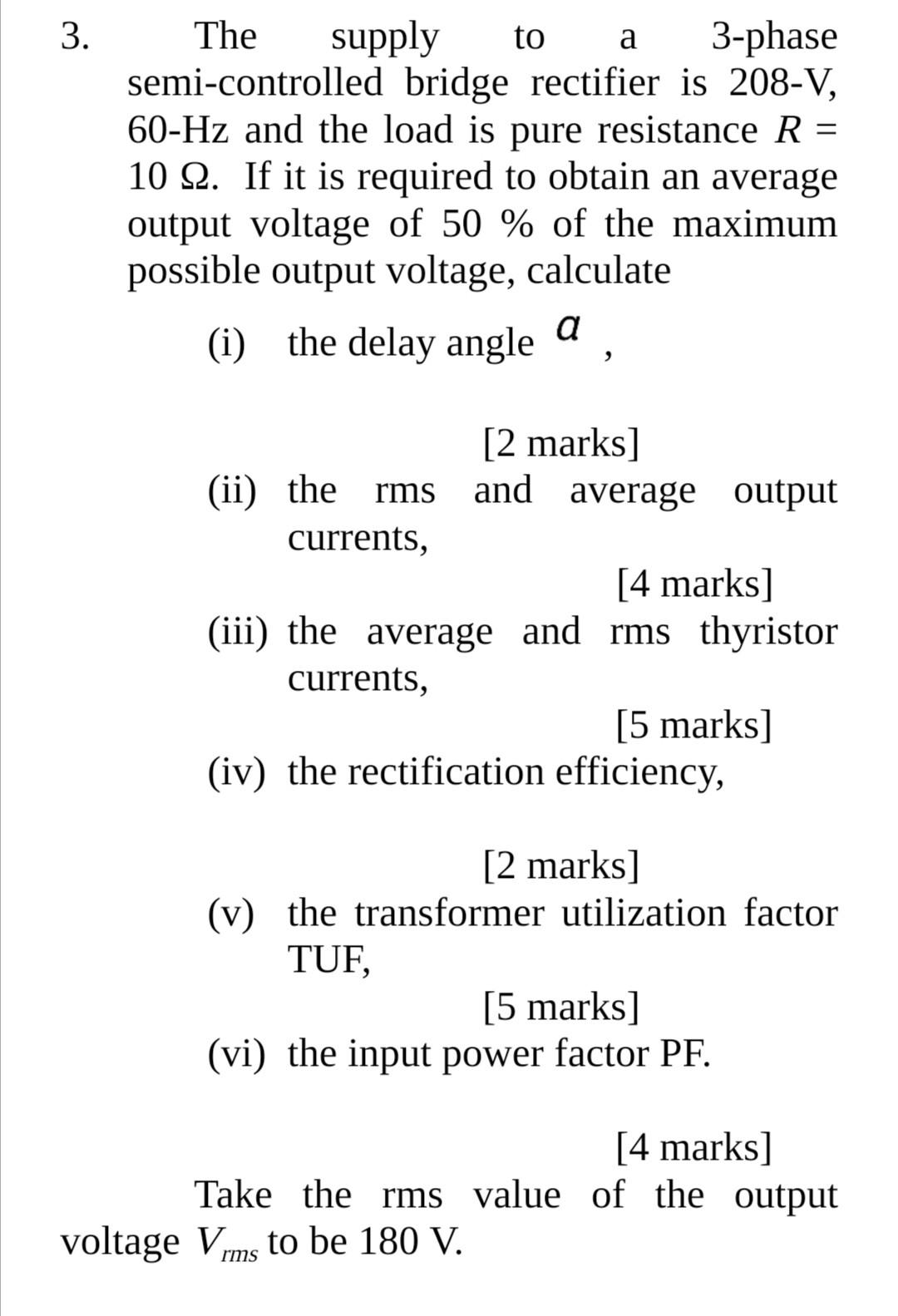 Solved 1. A single-phase fully controlled bridge converter | Chegg.com
