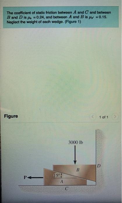 Solved The coefficient of static friction between A and C | Chegg.com