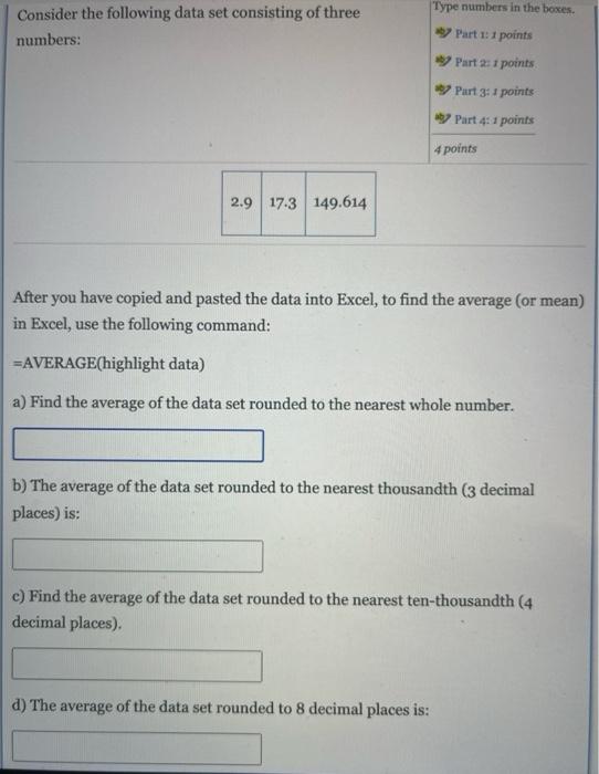 Solved Part 2: 1 points Part 3: 1 points y Part 4: 1 points | Chegg.com