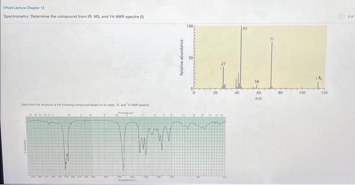 Solved Poslecture Chapter 13 Spectrometry: Determine The | Chegg.com