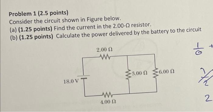 Solved Problem 1 (2.5 points) Consider the circuit shown in | Chegg.com