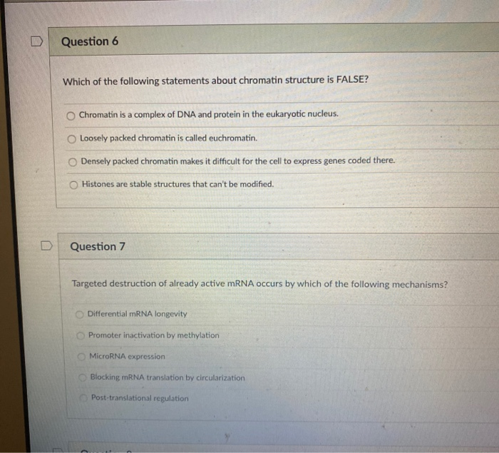 Solved Question 6 Which Of The Following Statements About Chegg Com