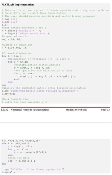 Solved 2. Use the above MATLAB implementation, solve the | Chegg.com