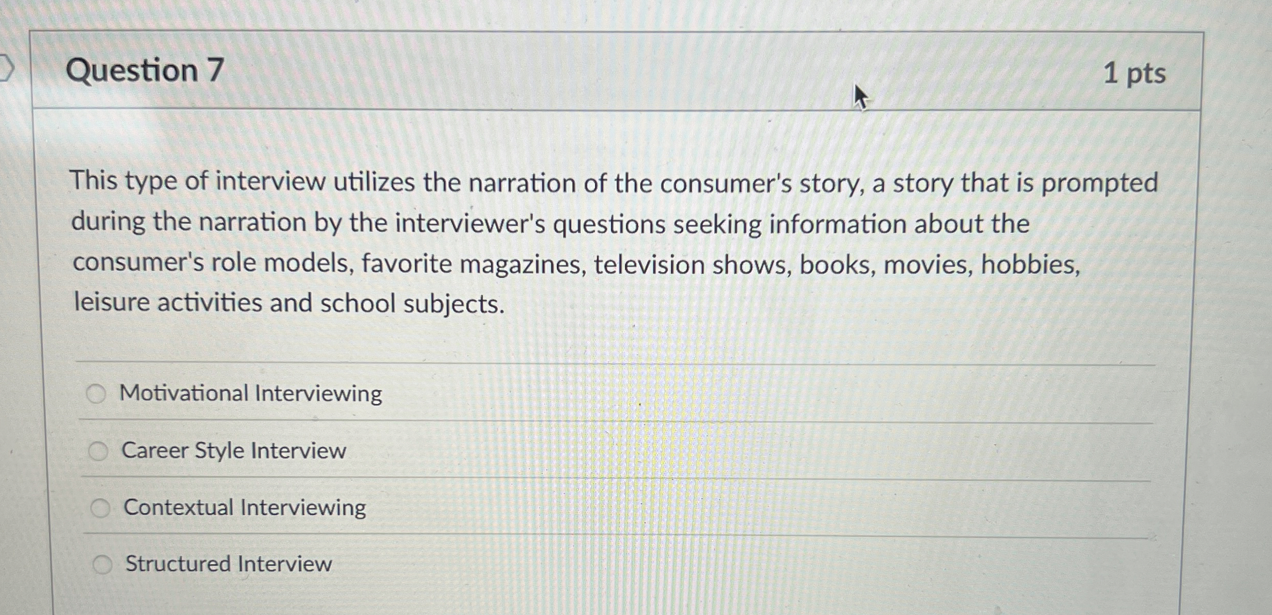 Solved Question 71 ﻿ptsThis type of interview utilizes the