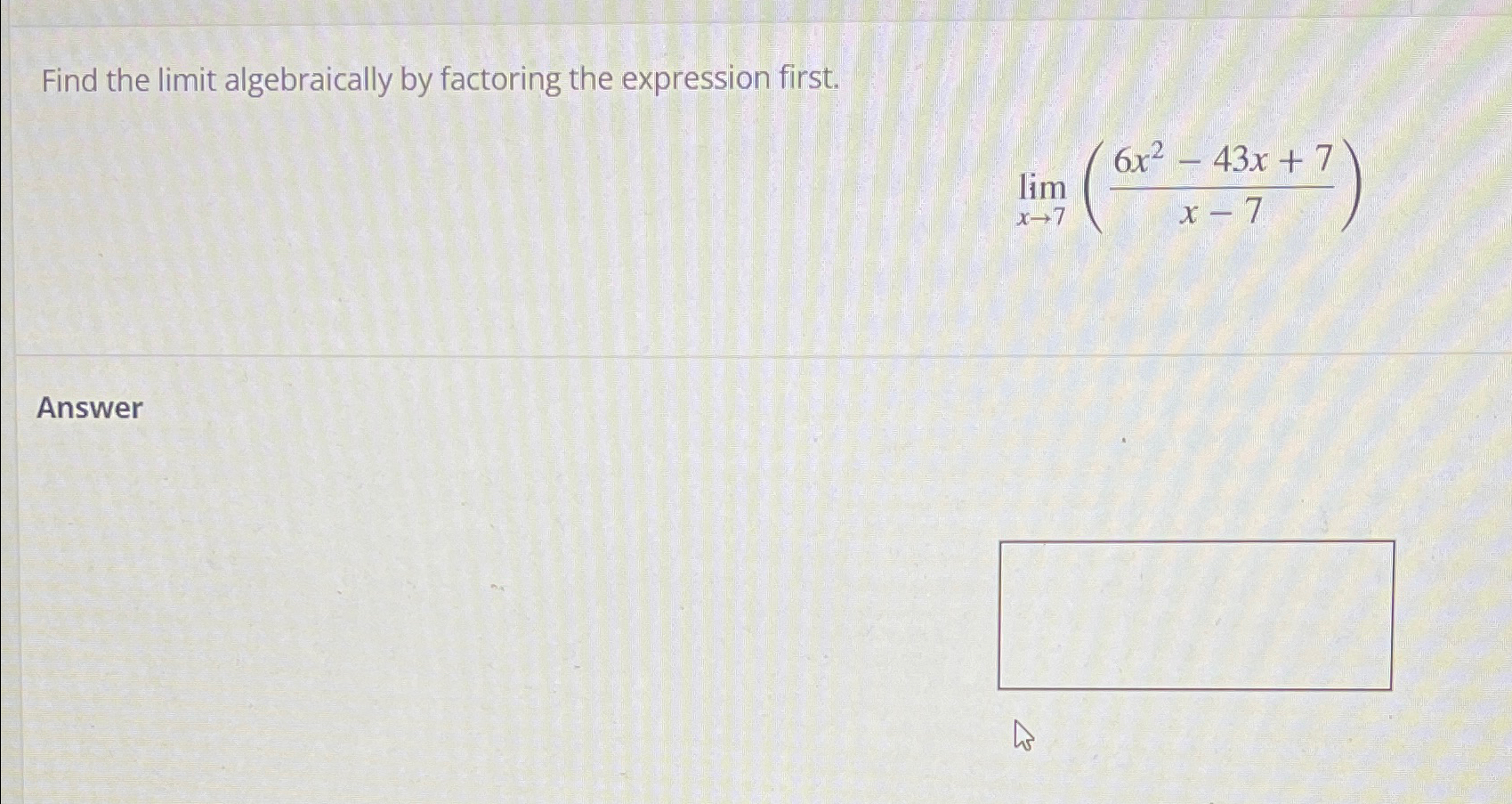 solved-find-the-limit-algebraically-by-factoring-the-chegg