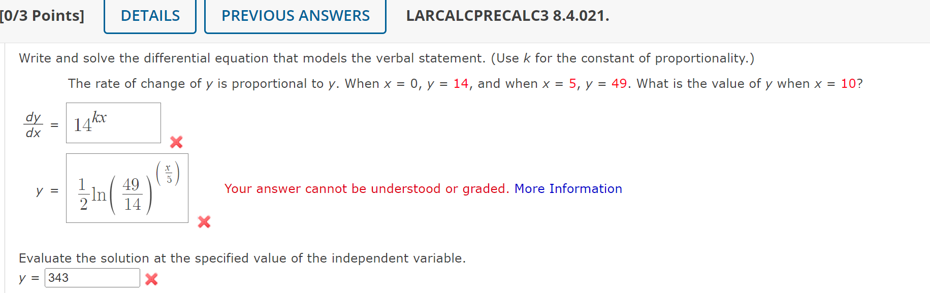 Solved Write and solve the differential equation that models | Chegg.com