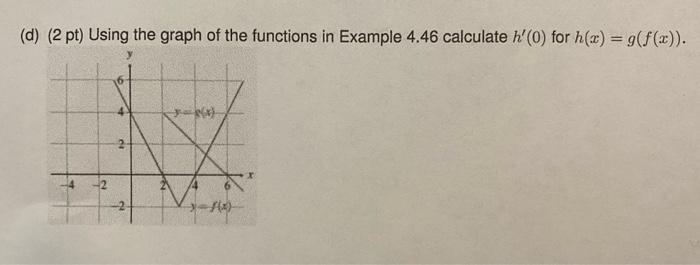 Solved (d) (2 pt) Using the graph of the functions in | Chegg.com