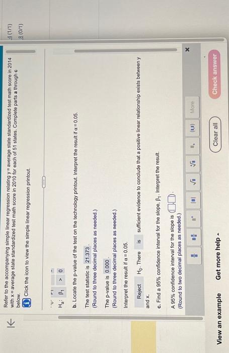 Solved solve for C. find the 95% confidence interval for the | Chegg.com