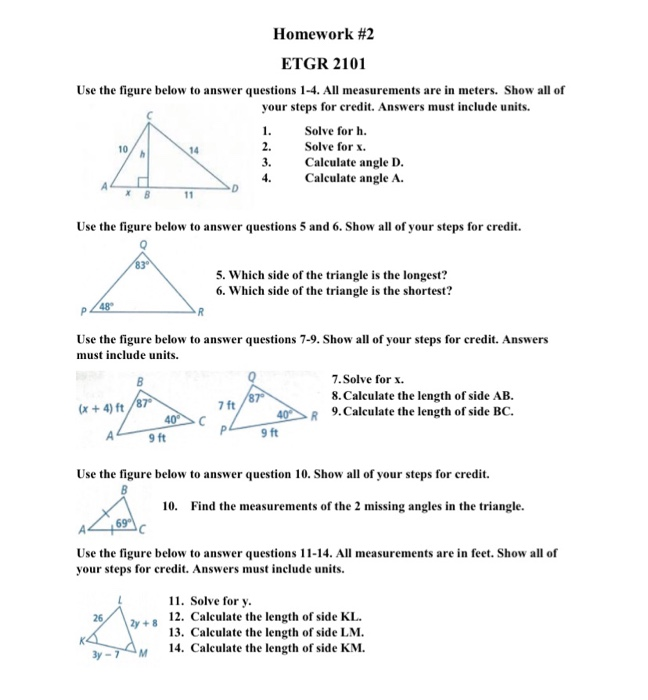 Solved Homework #2 ETGR 2101 Use the figure below to answer | Chegg.com