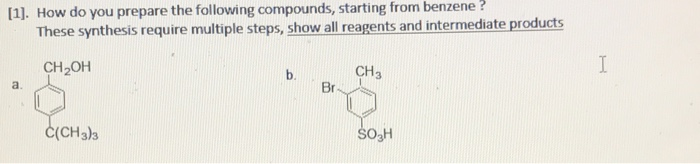 Solved [1]. How do you prepare the following compounds, | Chegg.com